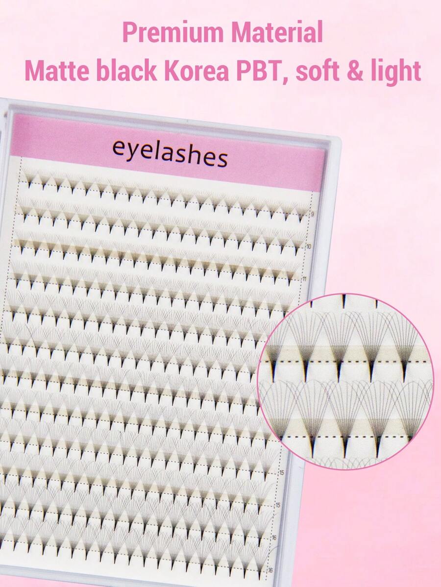 240Fans Pointy Base Premade Volume Eyelash Extensions,8-15mm Mixed Length