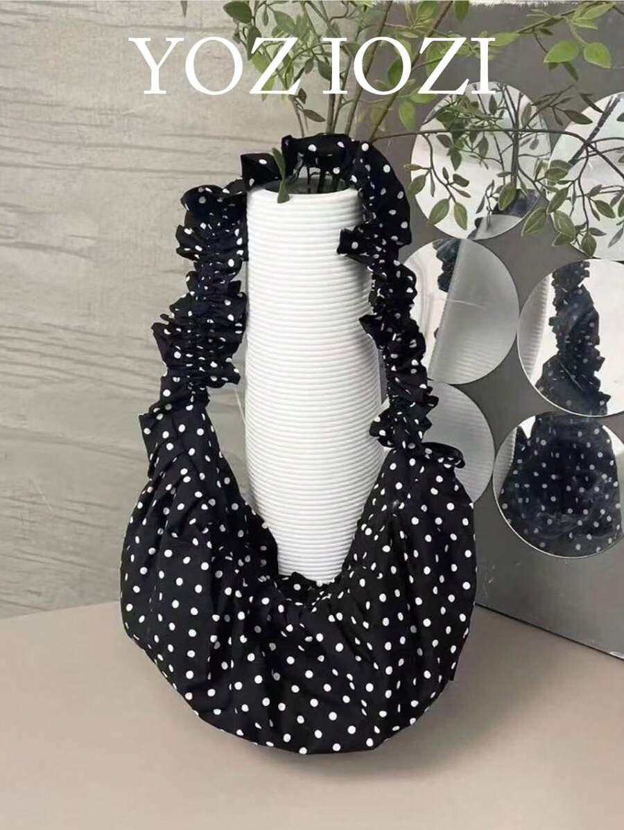 Back To School Korean Ins Style Retro Minimalist Design Versatile Shoulder Bag, Suitable For College Students, Tote Bag, Lazybones Style For University Class And Commute