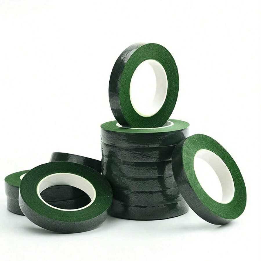 1/2/3/4/5 Rolls Green Floral Tape Diy Wedding Bouquet Stem Wrapping Packaging Material, Valentine Day, Gift Gifts Birthday Graduation