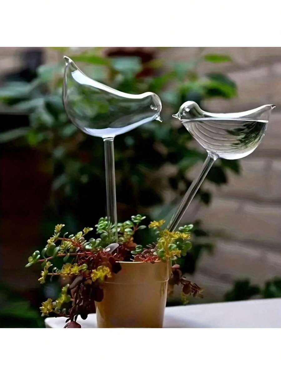 3 Stücke selbstbewässernde vogelförmige Blumenzwiebeln, perfekt für automatische Blumenbewässerung & Gartengeräte für Zuhause, Tropfbewässerungsgerät, Balkon Sukkulenten Pflanzenbewässerer, Duschkopf