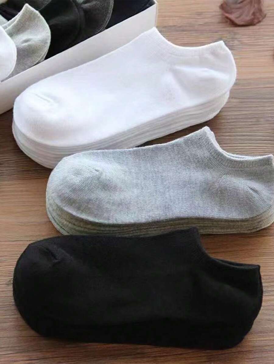 1/5/10 Paia di calzini alla caviglia, soffici e leggeri, di tinta unita vita bassa, calzini alla caviglia, adatti sia per uomo che per donna