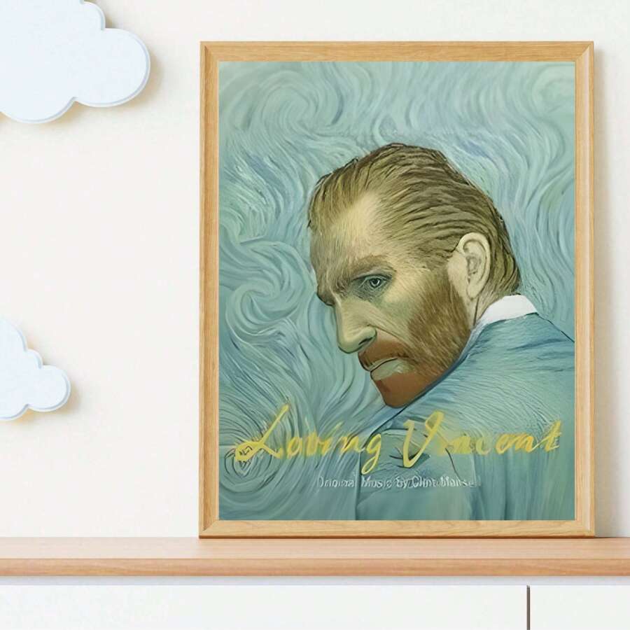 1pc Vincent Van Gogh-Style Portrait In Oil Painting Prints Canvas Painting " Van Gogh Portrait In Oil - Painting Style " Decor For Bedroom ,Living Room ,Office Room ,Wall Decor