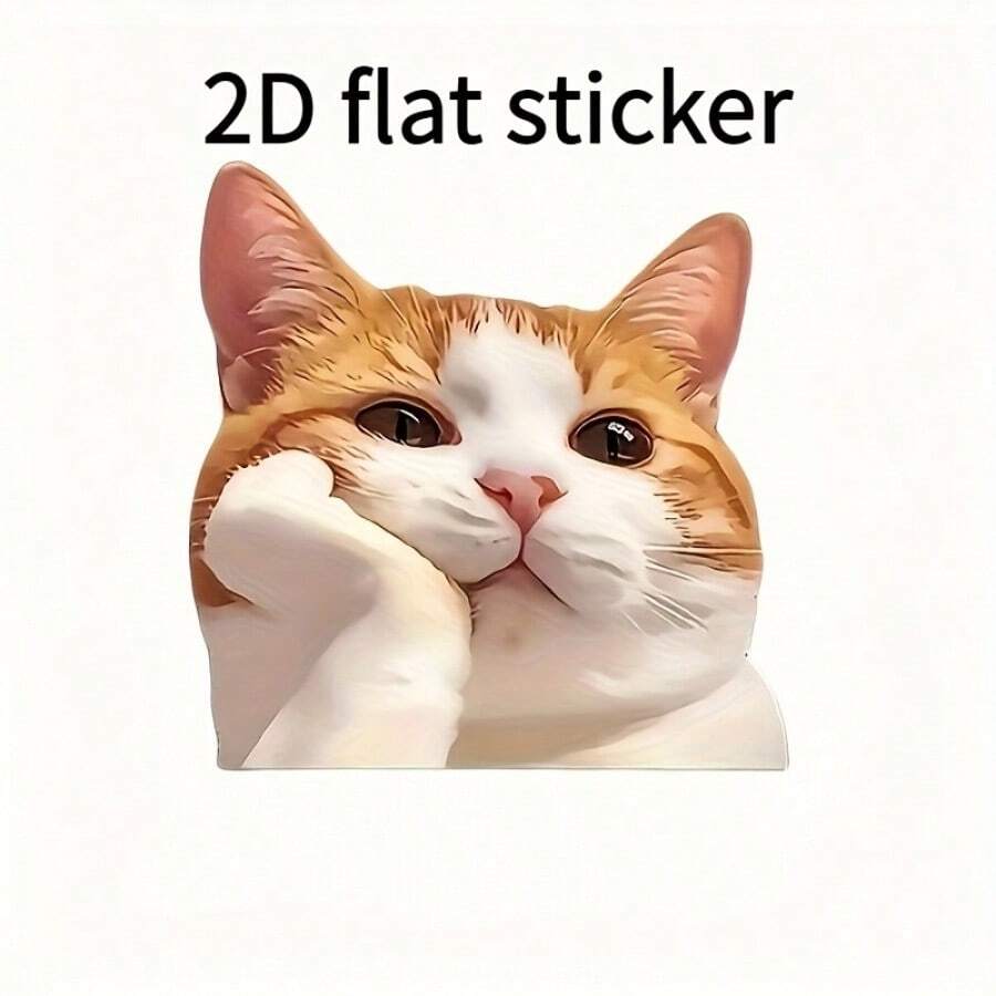 Autocollants 2D plats de chats de rêve de bande dessinée, convenant pour le pare-chocs, le camion, l'ordinateur portable - cadeau unique