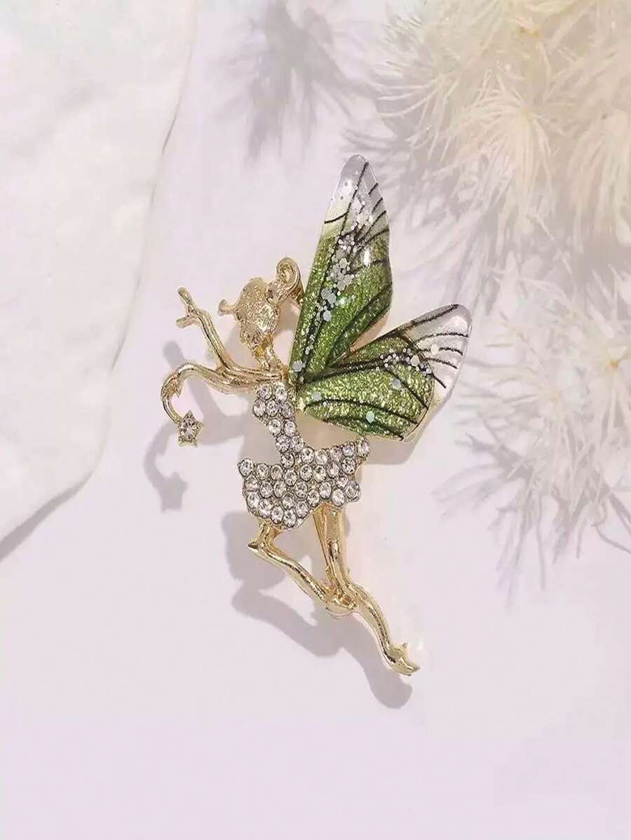 1pc Enamel Butterfly Brooch, Elegant Fashion Accessory For Women, Suitable For Jackets, Sweaters Backpack For School
