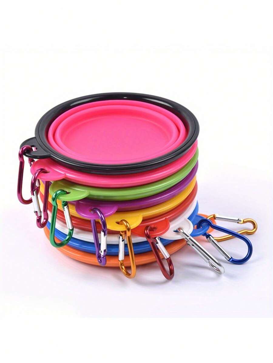 Tazón plegable portátil para agua de mascotas, adecuado para perros de varios tamaños. ¡Mantiene a tu peludo amigo hidratado en cualquier lugar y en cualquier momento!