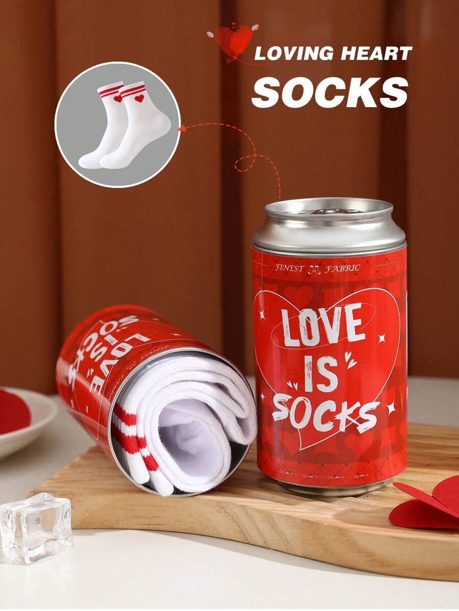 1 par de calcetines de alta calidad con diseño de corazón, calcetines cómodos y divertidos unisex adecuados para el verano, todas las estaciones, y como regalo para el Día del Padre, Pascua, regreso a clases, Navidad, Acción de Gracias, Día de la Independencia, para mejorar el ambiente familiar con diseños de dibujos animados.