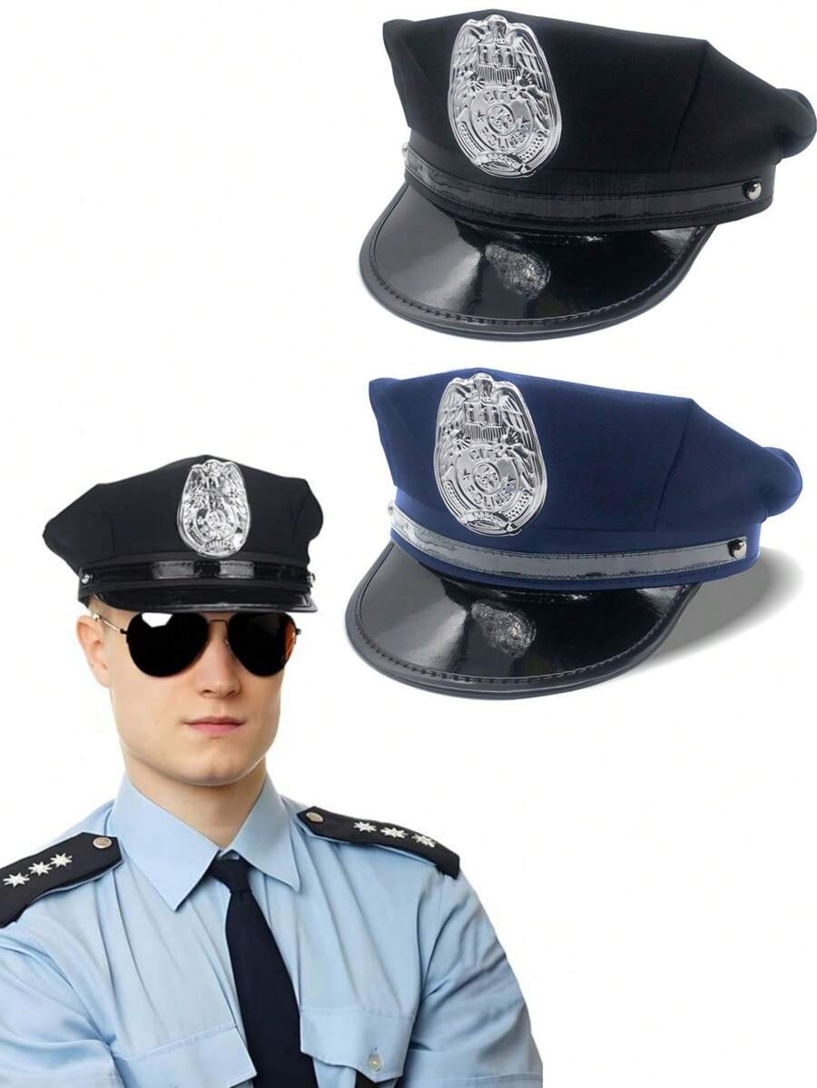 1 Stück - Polizeimütze, Polizei Plastikhandschellen, Polizei Kostümmütze, Erwachsenen Polizeimütze, Kostümzubehör für Männer, Rollenspiel für Frauen, die Erwachsenen Polizeimütze ist geeignet für Kostümpartys, Rollenspiele, Bühnenauftritte, Gemeinschaftsveranstaltungen, Freizeitbekleidung oder theatralische Aufführungen, die ein Polizistenkostüm erfordern.