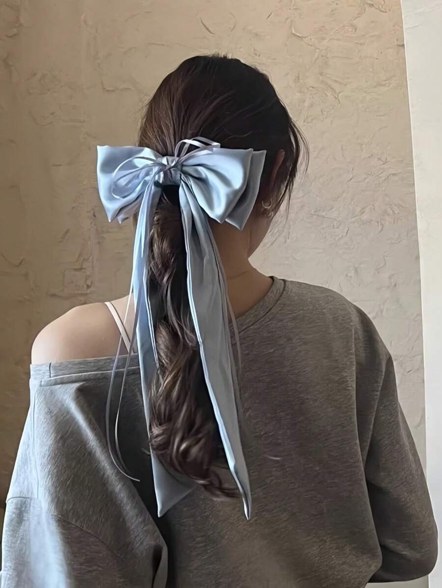 1 pièce Barrette à nœud ruban pour femme, pince à cheveux avec papillon en satin bicolore élégante, nouvel accessoire de mode, pinces à cheveux, pinces, épingles à cheveux
