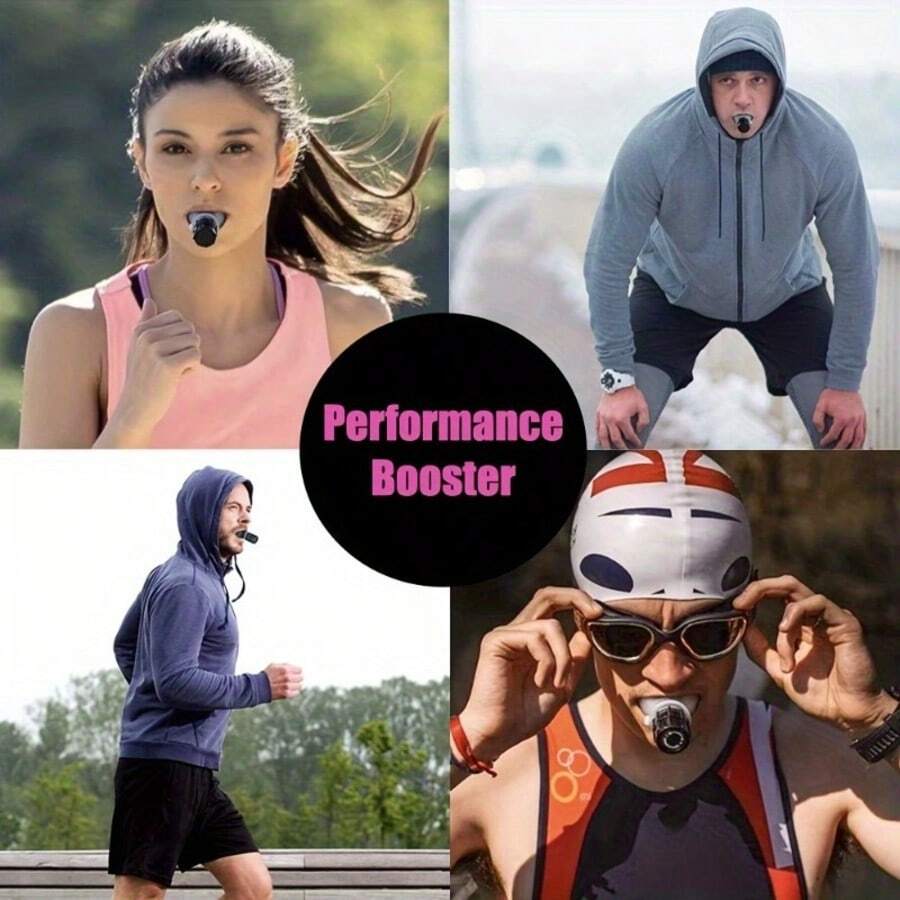 1 pièce Entraîneur de respiration avec résistance - Améliore la capacité pulmonaire et la santé du système respiratoire, appareil de fitness portable pour améliorer la qualité du sommeil, entraînement à résistance réglable, structure en silicone, exercice de respiration, accessoires de plage, flotteur de piscine