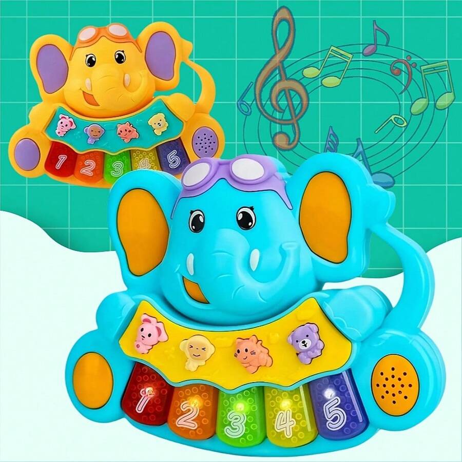 Piano-jouets pour bébés, jouets musicaux pour bébés, jouets lumineux pour bébés, jouets éducatifs précoces, jouets favorisant les capacités auditives et de réaction, cadeaux d'anniversaire, de Thanksgiving et de Noël pour bébés (certaines pièces sont envoyées aléatoirement)