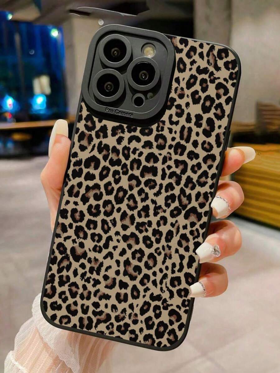 Leoparden-Muster mattschwarze stoßfeste Handyhülle mit funktionalen Öffnungen, kompatibel mit iPhone 15 XR /7/8, iPhone 15 Pro Max/12 Pro Max/13 Pro Max/14 Pro Max 13 14 11 12, iPhone P14, P11, P12 Pro, XS, XR, 7/8 Plus, iPhone 8GES2, passend für A13 4G, A22, A21S, A51 4G, A52, S22 Ultra, A33 5G, passend für Redmi 10, Redmi Note 11 4G, Redmi 11 Lite, A53, Redmi Handyhüllen