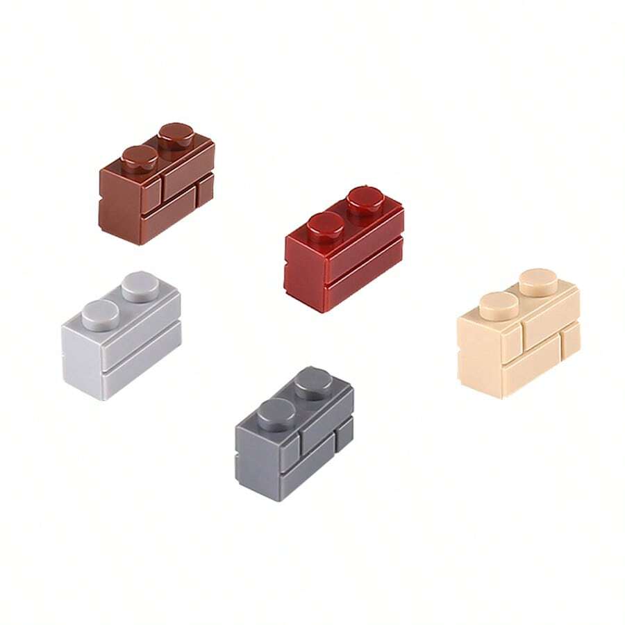 KIDNOAM 120 piezas Clásicos Bloques de construcción, Bloques de pared de ladrillo DIY, Juguete educativo, Ladrillo 1x2, Regalo de Navidad, Halloween, Acción de Gracias, Pascua