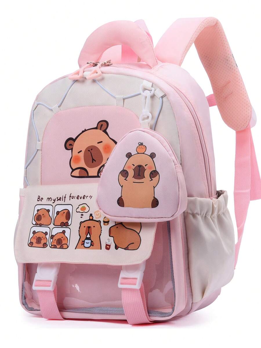Cute Girl's Ultra-Light Weight Campus Backpack, Fashion Lightweight Travel Backpack, Ergonomic Design School Bag, Handbag, Casual Bag For Back To School Season