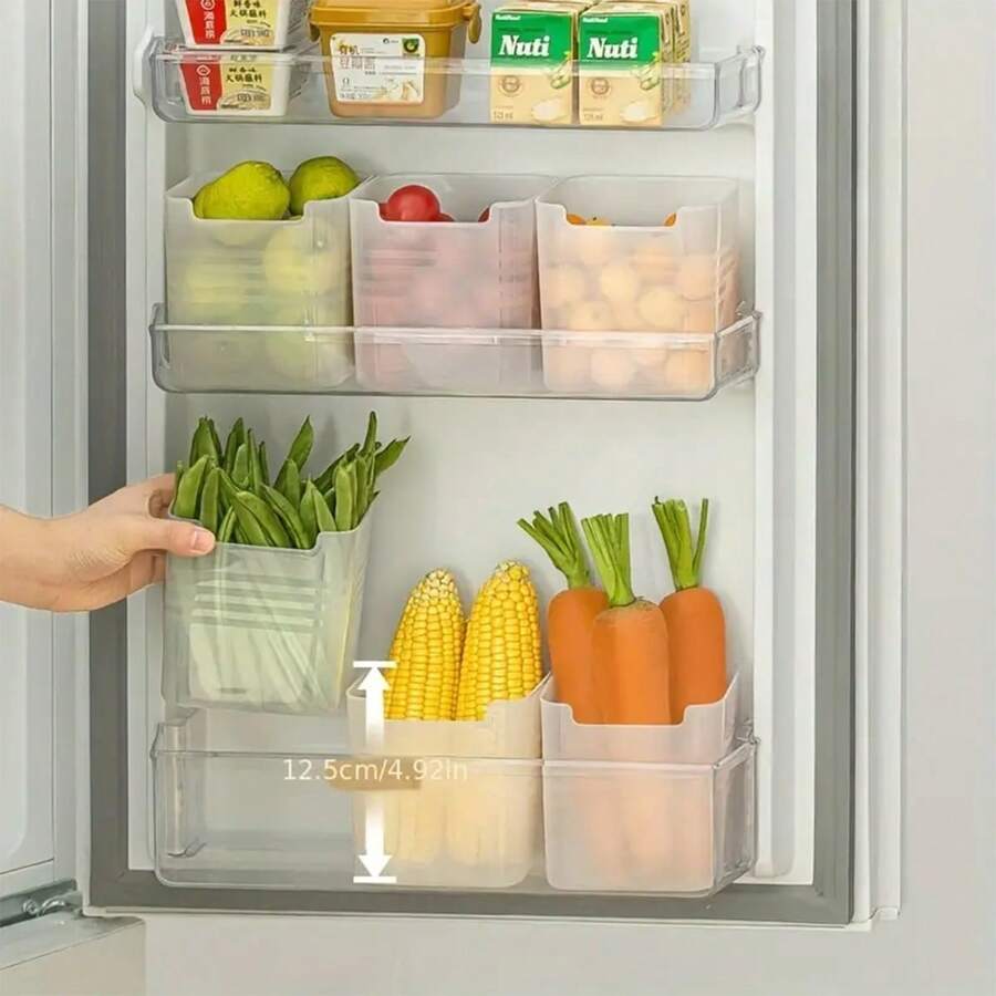 1 pieza Caja de almacenamiento para refrigerador, organizador de frutas y verduras