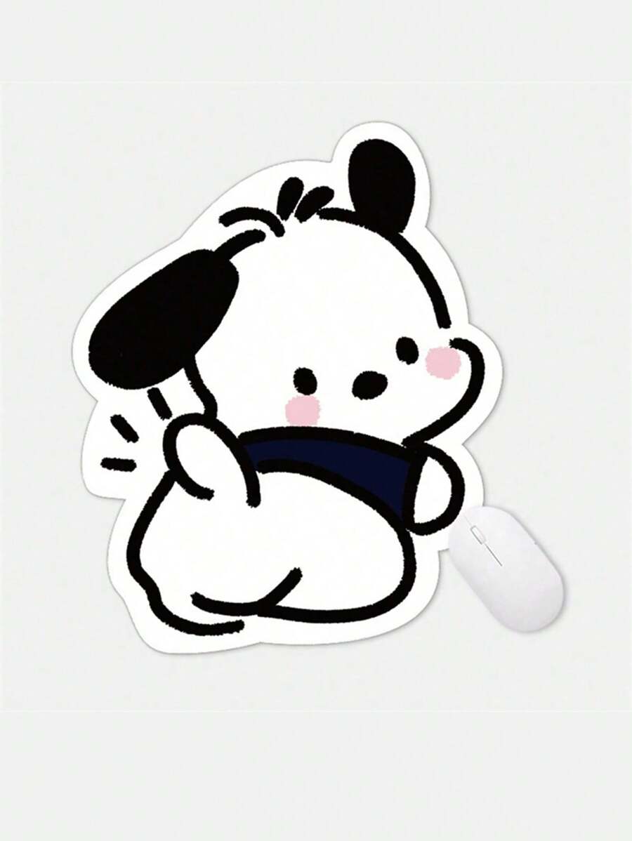 Sanrio 1pc Cute Cartoon Shaped Mouse Pad, Leather Material Creative Small Sized Non-Slip Computer Desk Pad, Office Use