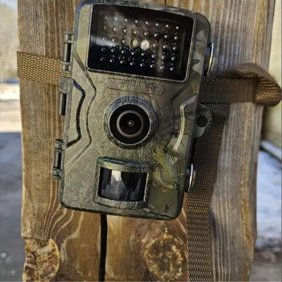 Bewegungsaktivierte Jagdkamera mit Nachtsicht, 0,8s Auslösezeit, IP66, 1080P HD Video & 48MP Fotos, tragbar für Beobachtung von Wildtieren Outdoor, Hofüberwachung und Heimsicherheit, Jagdzubehör