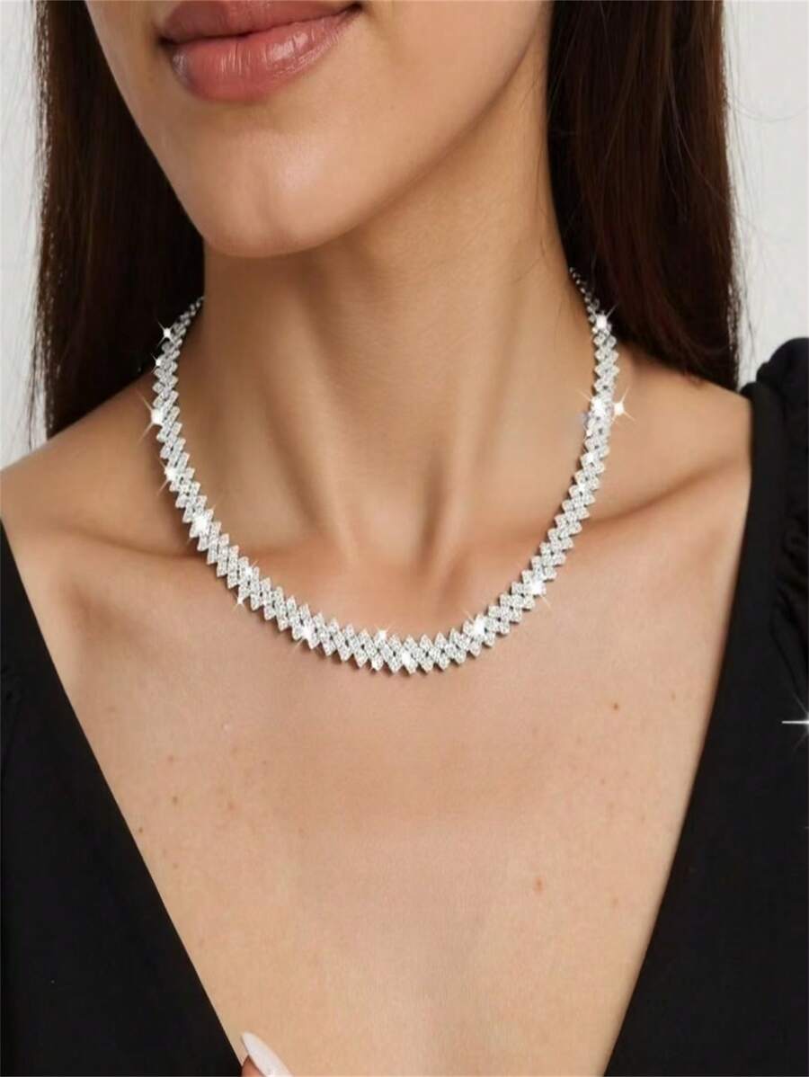 1 pièce Collier chaîne griffes de de luxe, cadeau de mariage et de fiançailles pour femmes