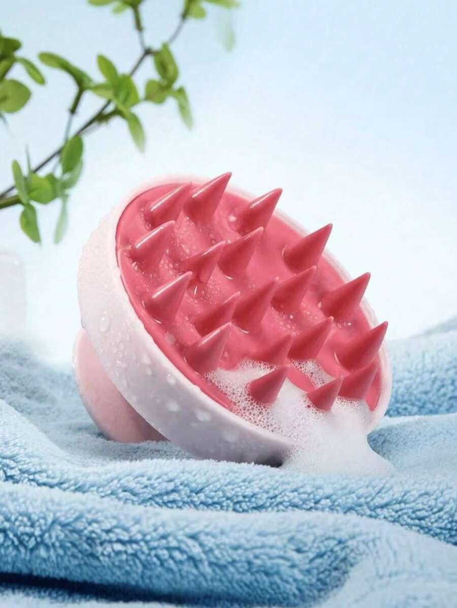 1 pièce Brosse de massage du cuir chevelu pour le shampooing, brosse de shampooing en silicone pour nettoyer en douceur le cuir chevelu, peigne de bain