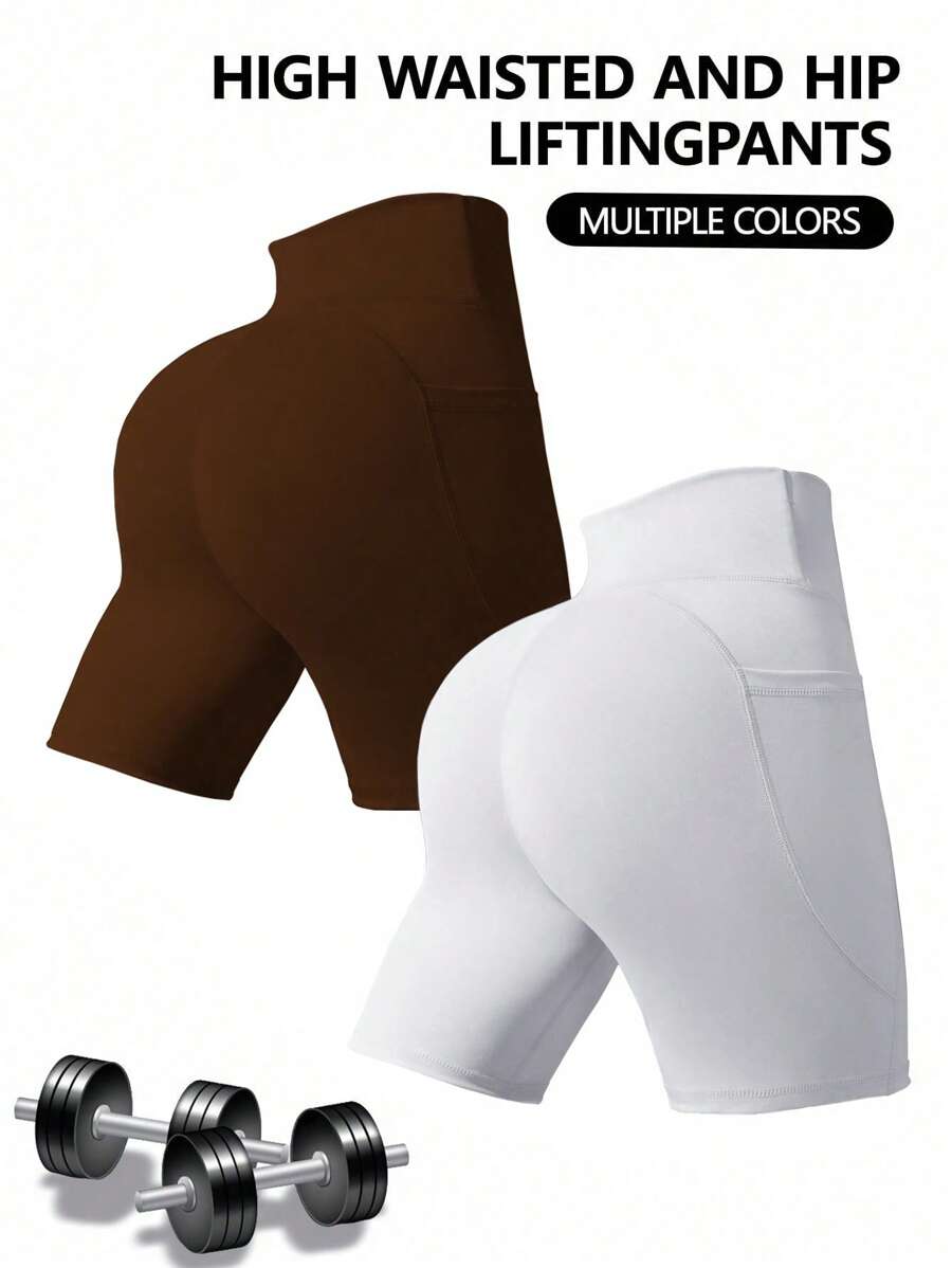 FWH Traingsshorts Set, Bauch-Kontrolle & Po-Hebung, 4-Wege Stretch für Laufen & Freizeitmode, hoher Bund, formende Taille + Lift- & Form-Technologie, perfekt für Yoga & Laufen, Po-Hebende Nähttechnologie, 4-Wege Stretchstoff, Hochbund Bauchkontrolle, Hochbund Yoga-Shorts Set, 2 Stücke Set für Damen