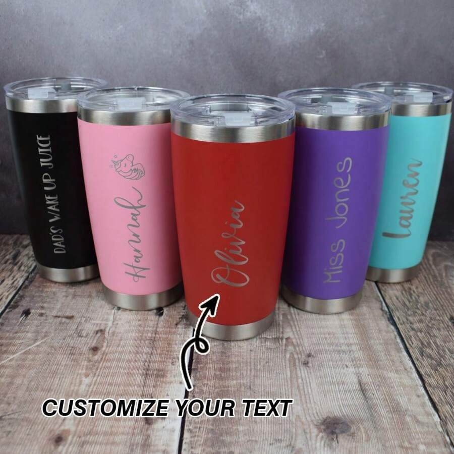 1 Stück personalisierte Kaffeetasse, isolierter Becher mit Gravur - Rückkehr zur Schule Saison, Rückkehr zur Schule, individualisierte Tee- oder Kaffeetasse, Geschenk für Lehrer, Tasse für heiß oder kalt