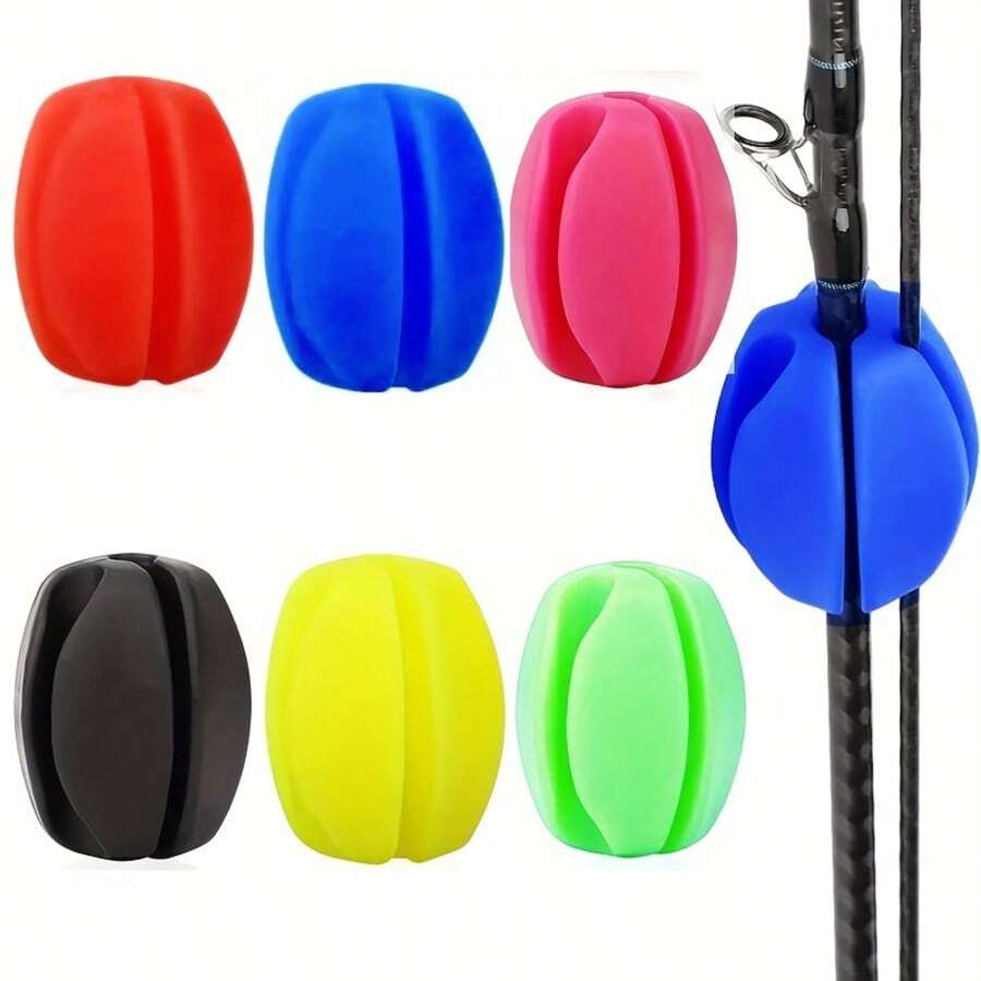 3 pièces/Couleurs aléatoires Bandes d'attache de canne à leurre, accessoires de canne à pêche à leurre - Décolleur de canne à leurre, outil de retrait de canne à pêche, étui de rangement de canne à leurre