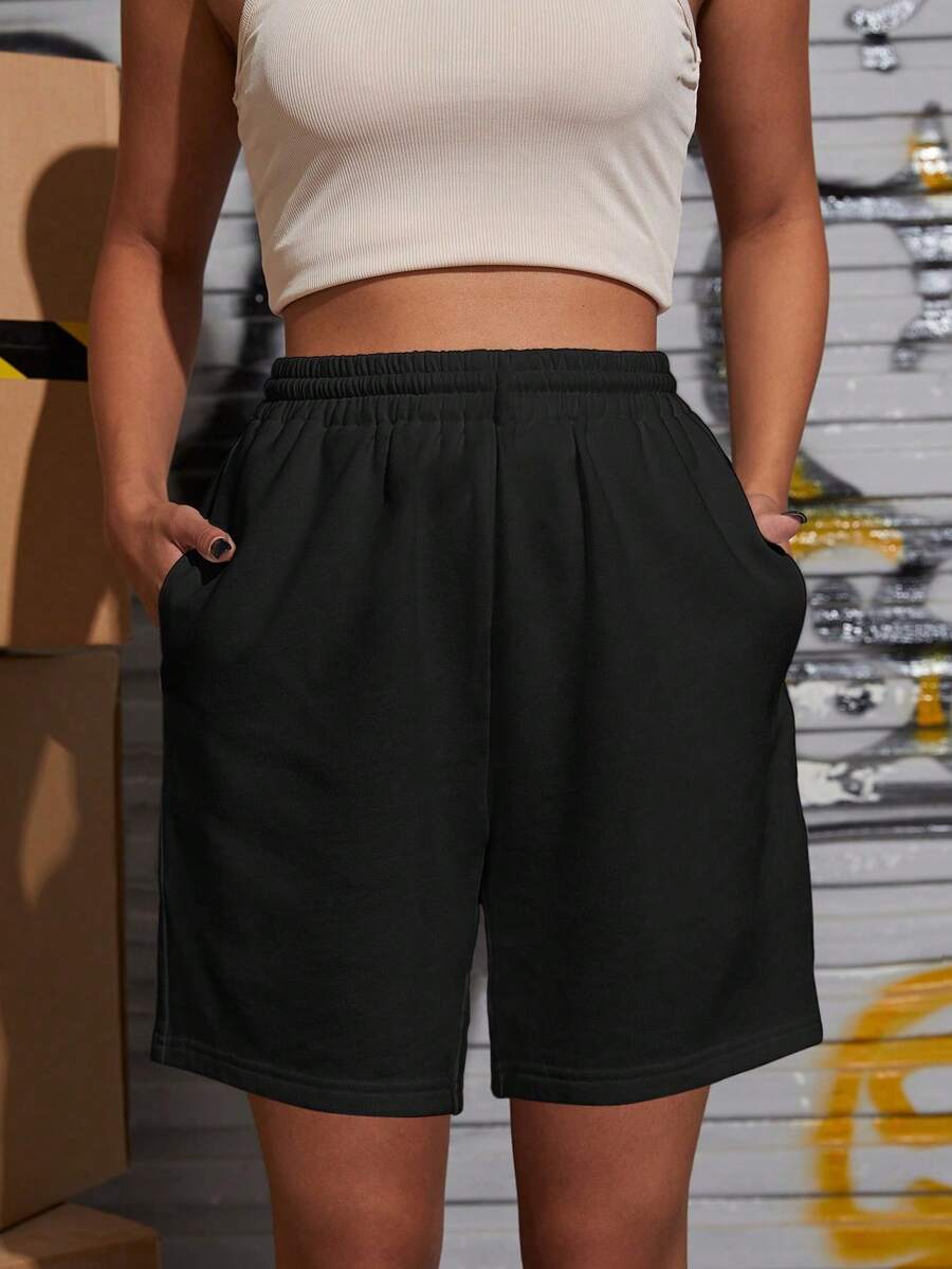 1 Stück Mädchen & Teenager Mädchen Mode einfarbige minimalistische Lässig Shorts
