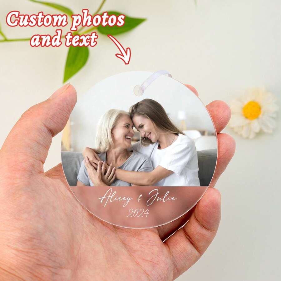 1 Stück acryl Anhänger personalisiertes acryl Hochzeitsgeschenk für Ihn - Benutzerdefinierter transparenter Anhänger für Ehemann, Freund - Jahrestags- oder Hochzeitsandenken - Das beste andere Hälfte Geschenk, romantische klare Dekoration