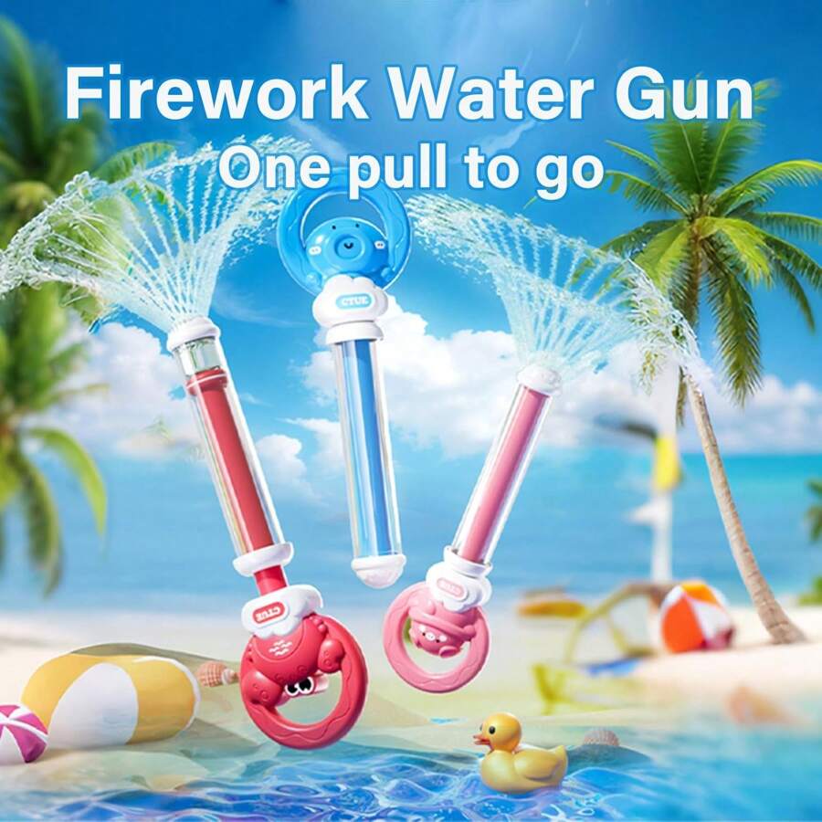 Pull Trigger Water Gun, Portable Outdoor Water Gun Toy. Hand-Held Pull String Style Water Sprayer, Outdoor Beach Water Fight Toy, Summer Gift For Friends