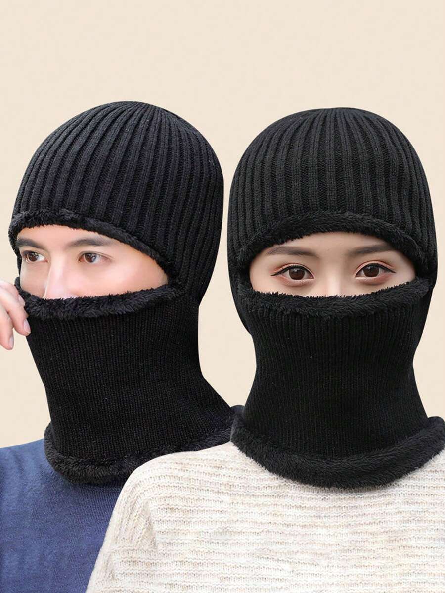 Cagoule de ski pour hommes, tricotée, coupe-vent, tour de cou et masque intégral Balaclava, 1 trou, masque de ski en polaire pour hommes femmes, écharpe de visage d'hiver