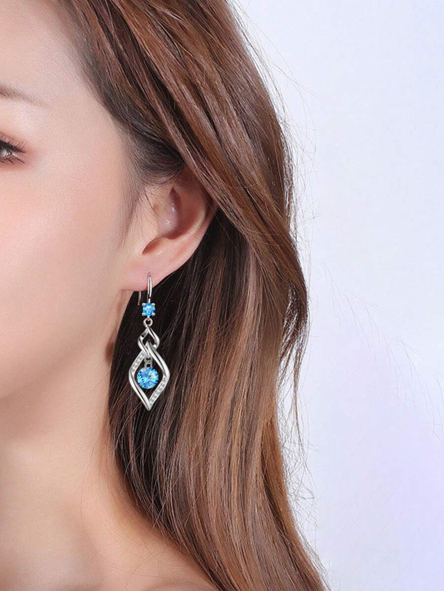 1 par de elegantes pendientes retro personalizados de moda simple y rotativos para mujer