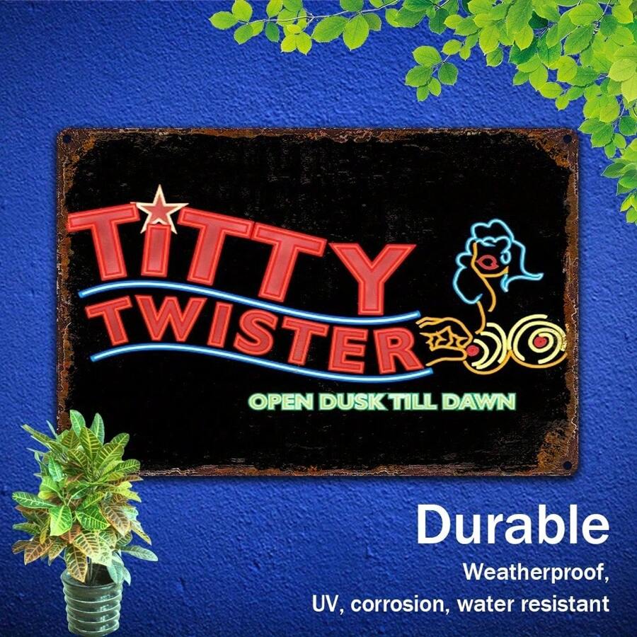 Panneau décoratif imprimé UV, 8x12 pouces, thème Titty Twister, pré-percé, résistant aux intempéries, installation facile, avec suspension murale polyvalente pour la maison, le bureau, le bar, le club, le cinéma, le café, la décoration artistique de la chambre