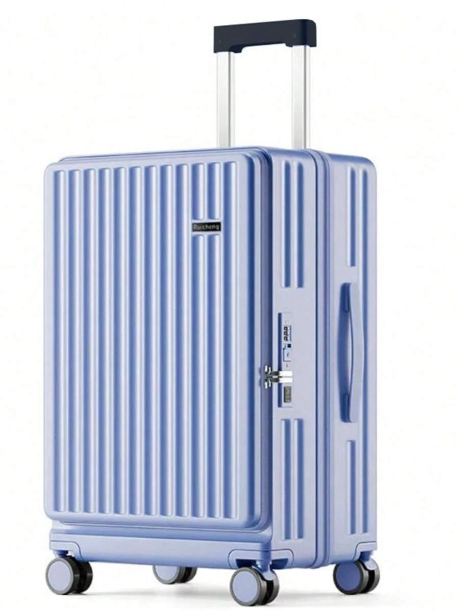 1 pieza Maleta vertical de 20 pulgadas con apertura frontal, equipaje de gran capacidad y durable con bolsillo para laptop + ruedas giratorias de 360° + candado TSA, adecuado para viajes de negocios, para hombres y mujeres, gran regalo y accesorio de viaje para la escuela