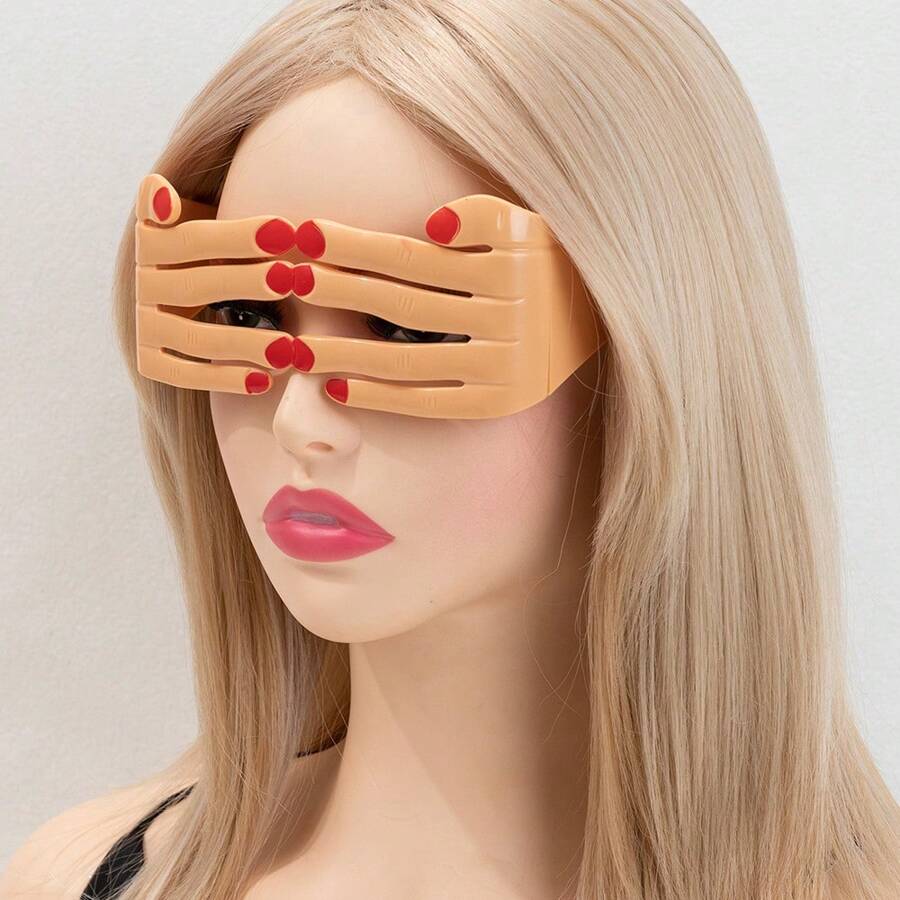 1 Peça Máscara de Rede de Dedo, Óculos Decorativos Engraçados Para Festa, Acessório de Fantasia Para Baile de Máscaras