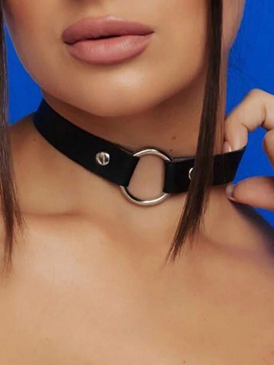 Gothic Simple Sexy Chain Collar Elegant Necklace Collar Women's Fashion Pu Leather Collar Sexy Simple Lingerie Accessories Daily Wear Accessories Collar Valentine's Day Gift