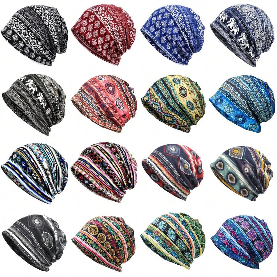 4pcs Unisex Outdoor Sports Cycling Fashion Headband, Unisex Sleep Cap Scarf 2-In-1