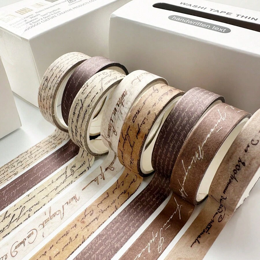 8 rollos de cinta washi con patrón floral vintage, hermoso diseño de patrones vintage europeos, cinta de papel bonita, adecuada para decorar cajas de regalo, scrapbooking y decoración de fundas de teléfono móvil, cinta de moda para volver al colegio