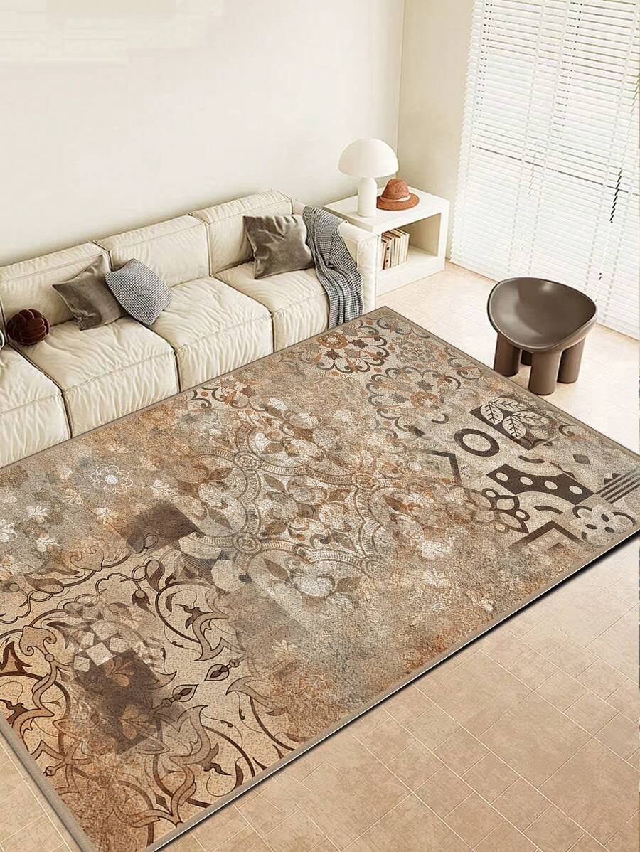 1 pièce Tapis motif de vignes et fleurs de conte de fées, convient pour tapis décoratif, décoration de chambre, petit tapis, tapis, décoration pour la maison, tapis de salon, petit tapis de salon, tapis de chambre, décoration de maison de salon, tapis d'extérieur, tapis lavable