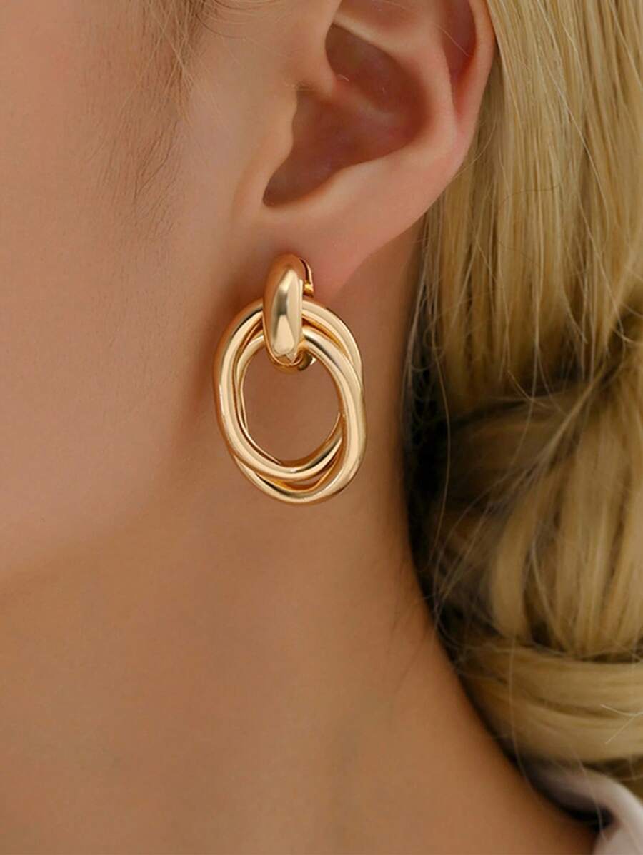 Boucles d'oreilles créoles plaqué or 14 carats, de haute qualité, adaptées pour la plage, les fêtes, les vacances, les cadeaux pour la femme et les amis, convenant pour toutes les saisons