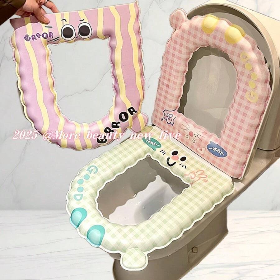 A Pair Of Reusable Toilet Seat Covers, Spring And Summer Washable Toilet Seats, Household Bathroom Toilet Seat Covers, And All-Season Toilet Covers