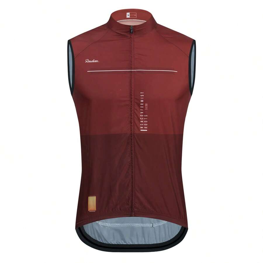 RAUDAX 1 pièce Gilet de cyclisme coupe-vent léger et portable, unisexe, sans manches, pour l'automne