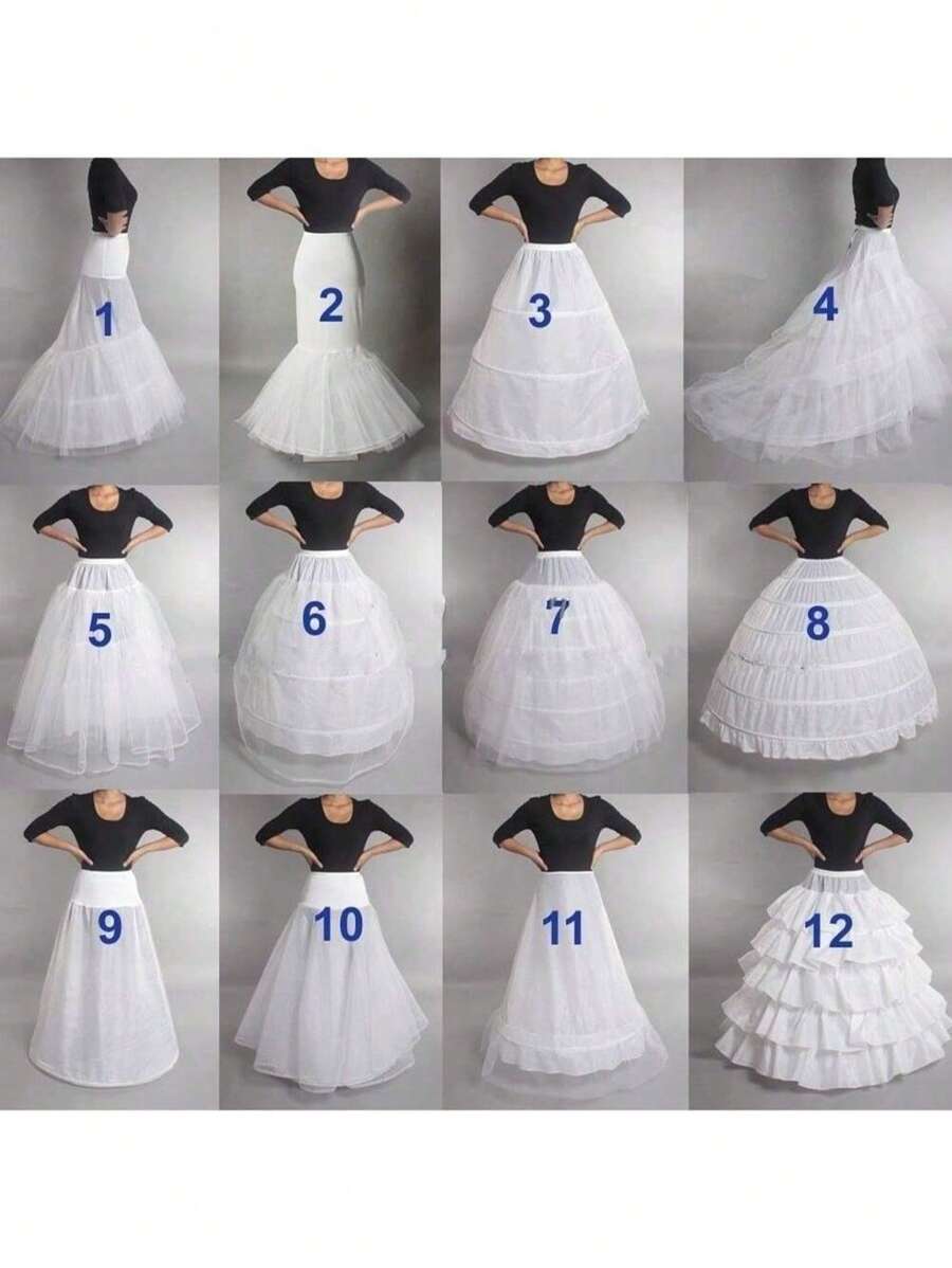 NEW 12Style White A Line/Hoop/Hoopless Wedding Crinoline Petticoat/Underskirt