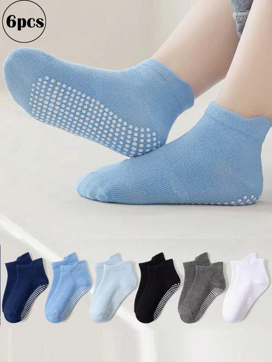 6 Pares de calcetines antideslizantes para bebé con agarre