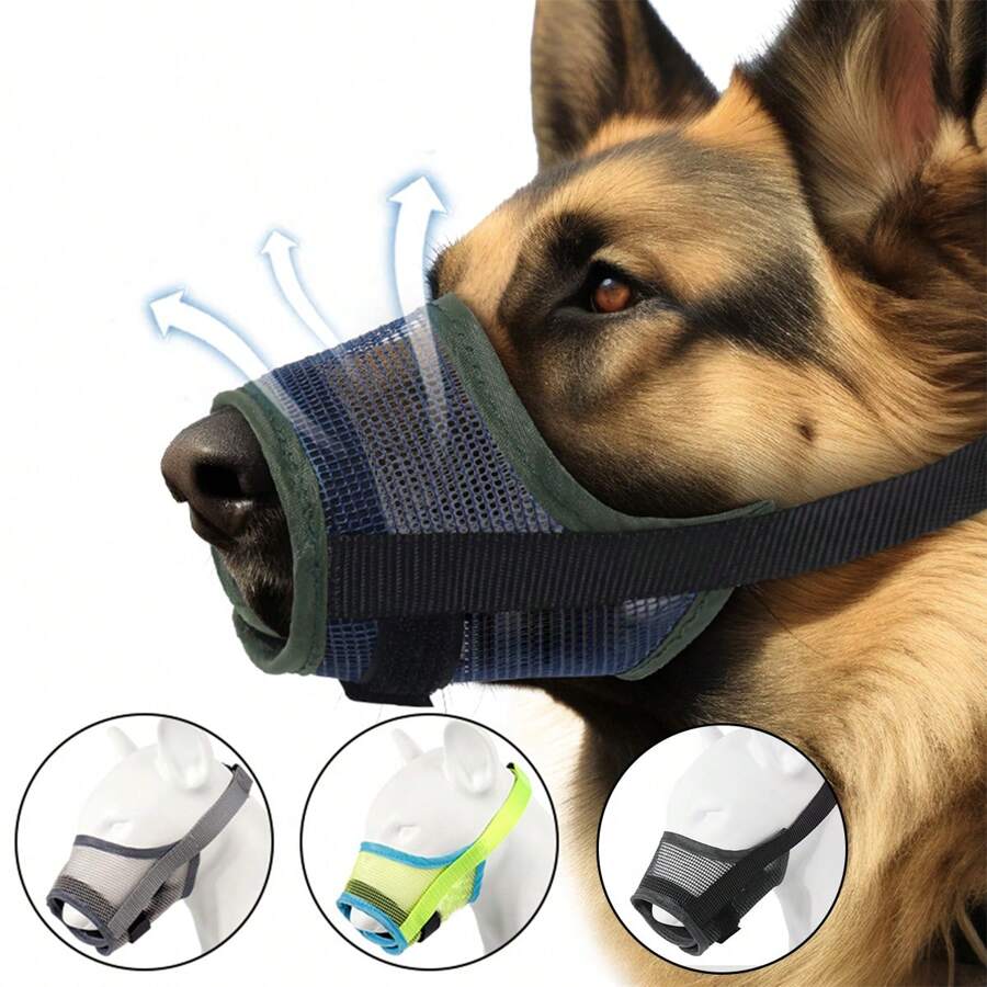 Dog Muzzle Suitable For Small, Medium & Large Dogs, Anti-Bite, Breathable, Adjustable, Water-Resistant Pet Muzzle, Dog Mask For Training & Grooming