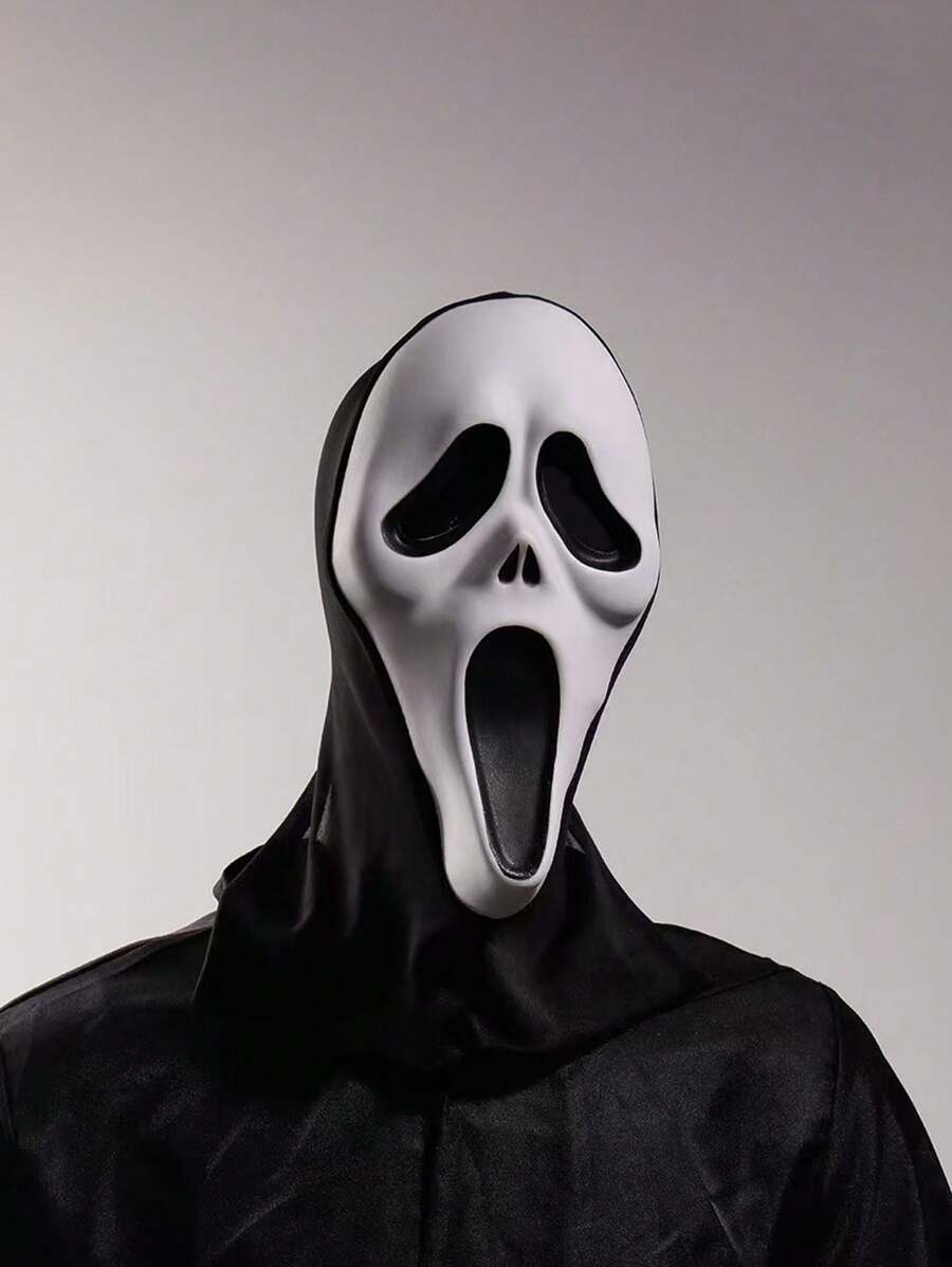 1 pièce de masque de festival, foulard noir avec crânes, maquillage masque terrifiant, masque en latex pour jeux de rôle, costumes d'Halloween, fournitures d'Halloween, accessoires de scène, masques, masques de jeux de rôle