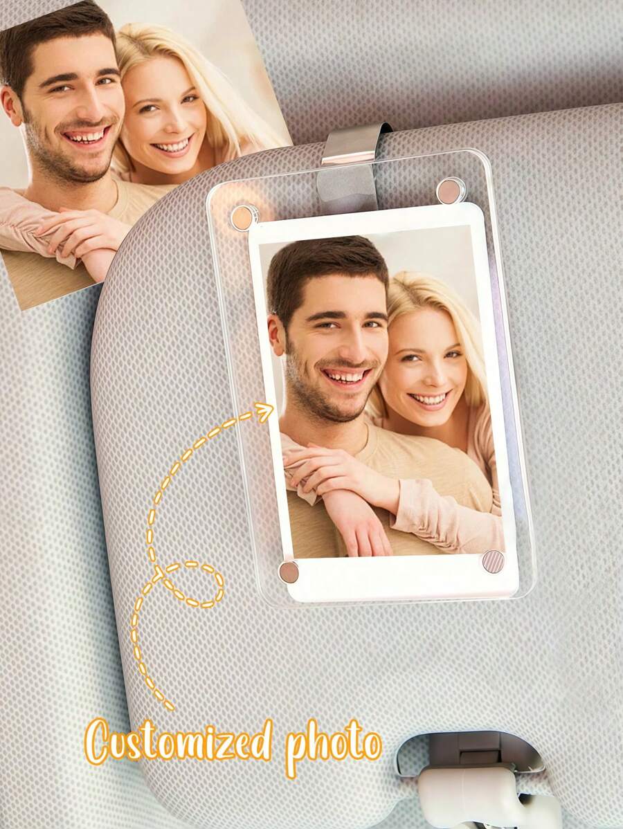 1/5/10 Stk. personalisierte individualisierte 2D Acryl Auto Sonnenblende Clip, individualisierter Foto Auto Sonnenblende Clip, individualisierte Auto Dekoration, individualisierte Auto Make-up Spiegel Dekoration, personalisierte Autofotos, individuell gestaltetes Geburtstaggeschenk, Weihnachtsgeschenk, Valentinstag Geschenk, Jahrestag Geschenk, Paargeschenk, Muttertag Geschenk, Vatertag Geschenk, Haustier Gedenk Geschenk, Neujahrgeschenk, geeignet für Fahrer, Freund/innen, Eltern