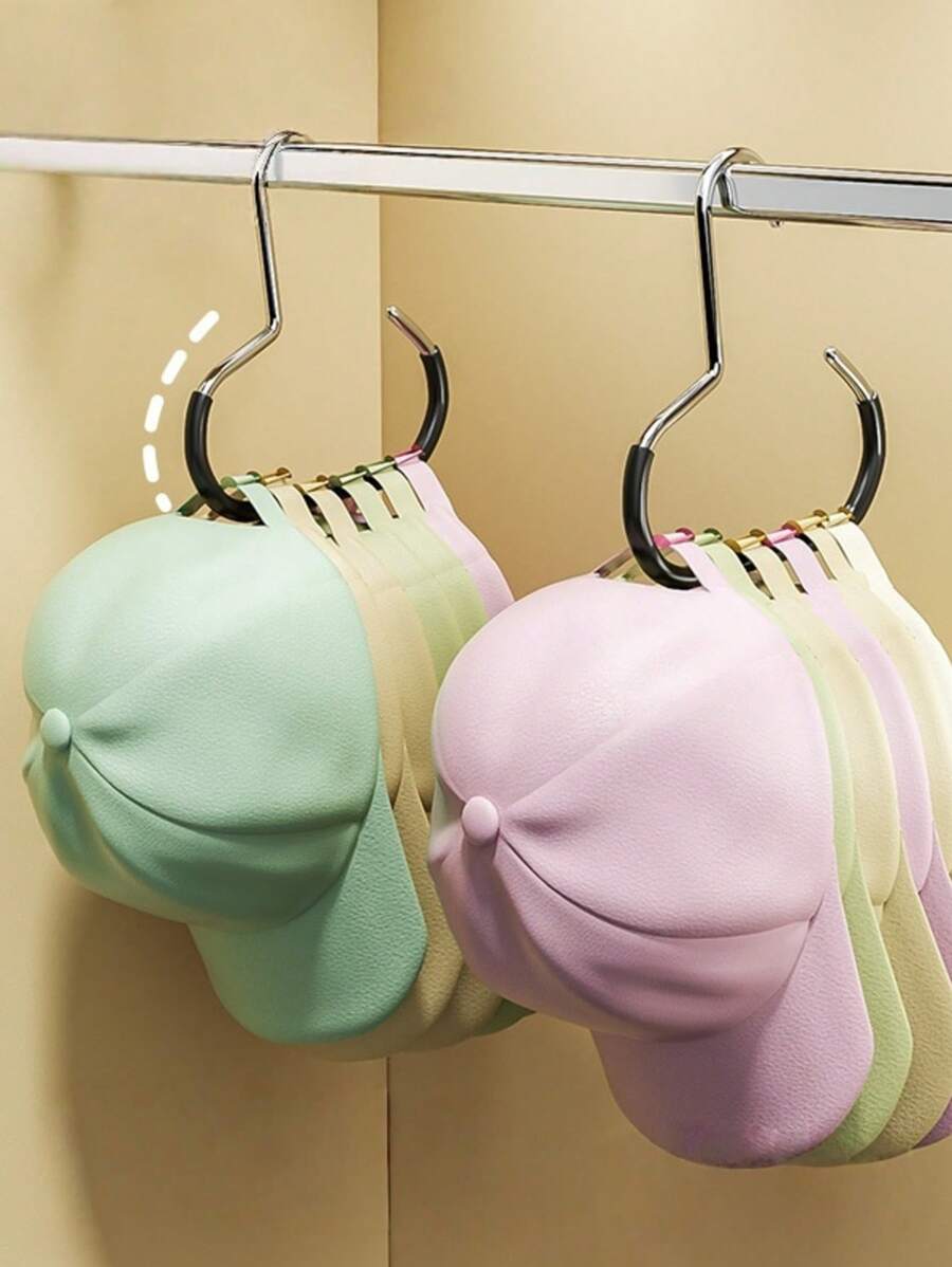 5pcs Hat Storage Hooks, Circular Hangers, Dormitory Wardrobes, Duck Tongue Baseball Caps, Suspenders, Bags, Hat Hanging