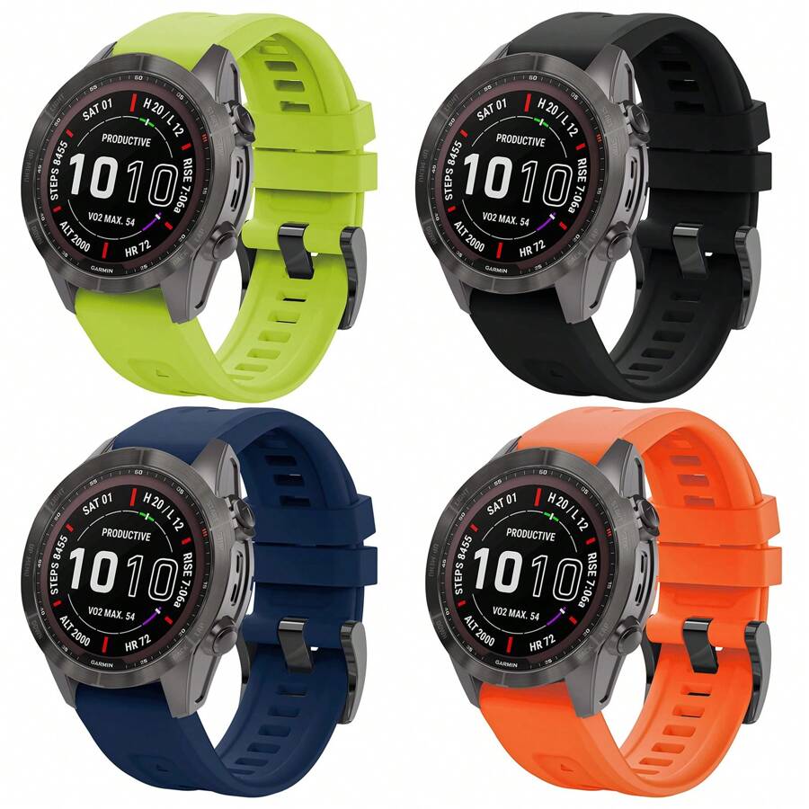 22mm Compatible With Garmin Fenix E/Fenix8 AMOLED 47mm/Fenix 7/7 Pro/6/6 Pro/5/5 Plus Watch Band,Soft Quick Fit Silicone Straps For Forerunner 965 955/Approach S70 47mm/Instinct 2/Quatix 7 Smartwatch