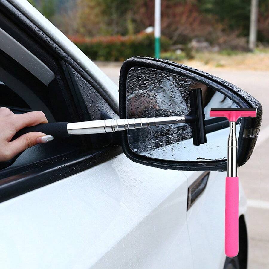 1 Stück Multifunktionaler Rückspiegel-Verlängerer mit Scheibenwischer, Regenkratzer und Scheibenwischerbürste für das Auto