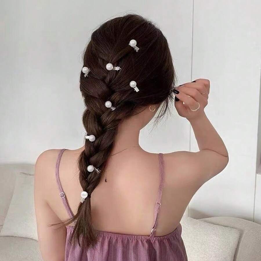 Mini Pearl Hair Clips, 20Pcs Brides Pearl Hair Accessories Fashion White Pearl Hair Pins Elegant Hair Barrettes Small Hair Clips Cute Pearl Hair Decorations For Wedding Parties Daily Use, Claw Clips, Hair Claws, Hair Slide, School Stuff