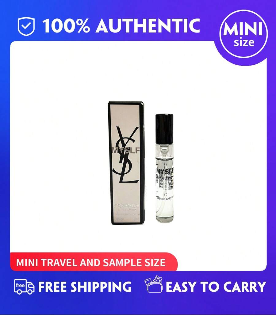 YSL Men Myslf Men's Eau De Parfum Perfume Spray EDP With Fresh Accord & Warm Woods, Mini Small Travel Size 3ml/ 0.1 Fl.Oz